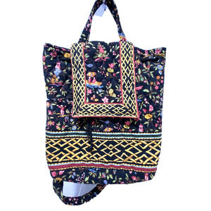 Vera Bradley Backpack Ming 2001 retired pattern toggle clasp tote quilted cotton